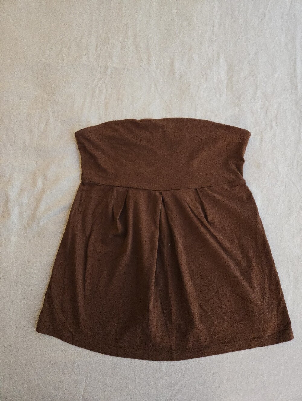Vintage 2006 Y2K The Limited Brown Strapless Tank Tube Top Stretch Cotton EB5